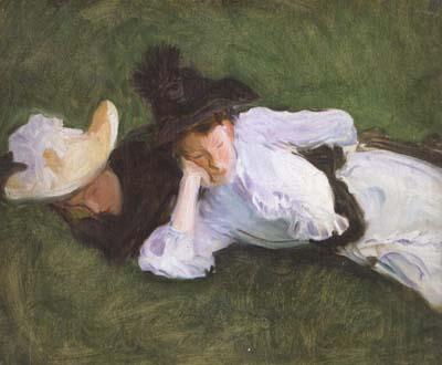 John Singer Sargent Two Girls on a Lawn (mk18)